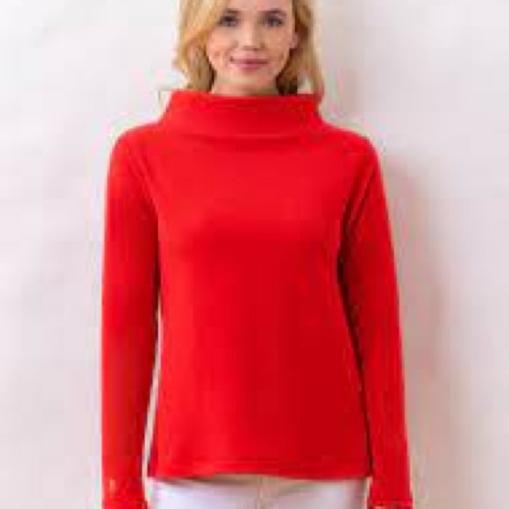 Dudley Stephens Red Greenpoint Turtleneck, Size Small